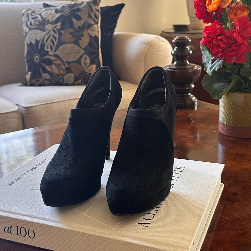 Stuart Weitzman Black Ankle Booties